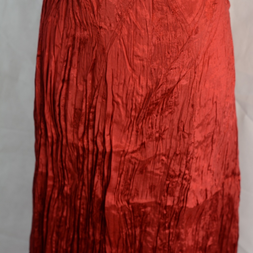 Coldwater Creek Red Crinkle Skirt SZ XL NWOT #B45 - Picture 8 of 8